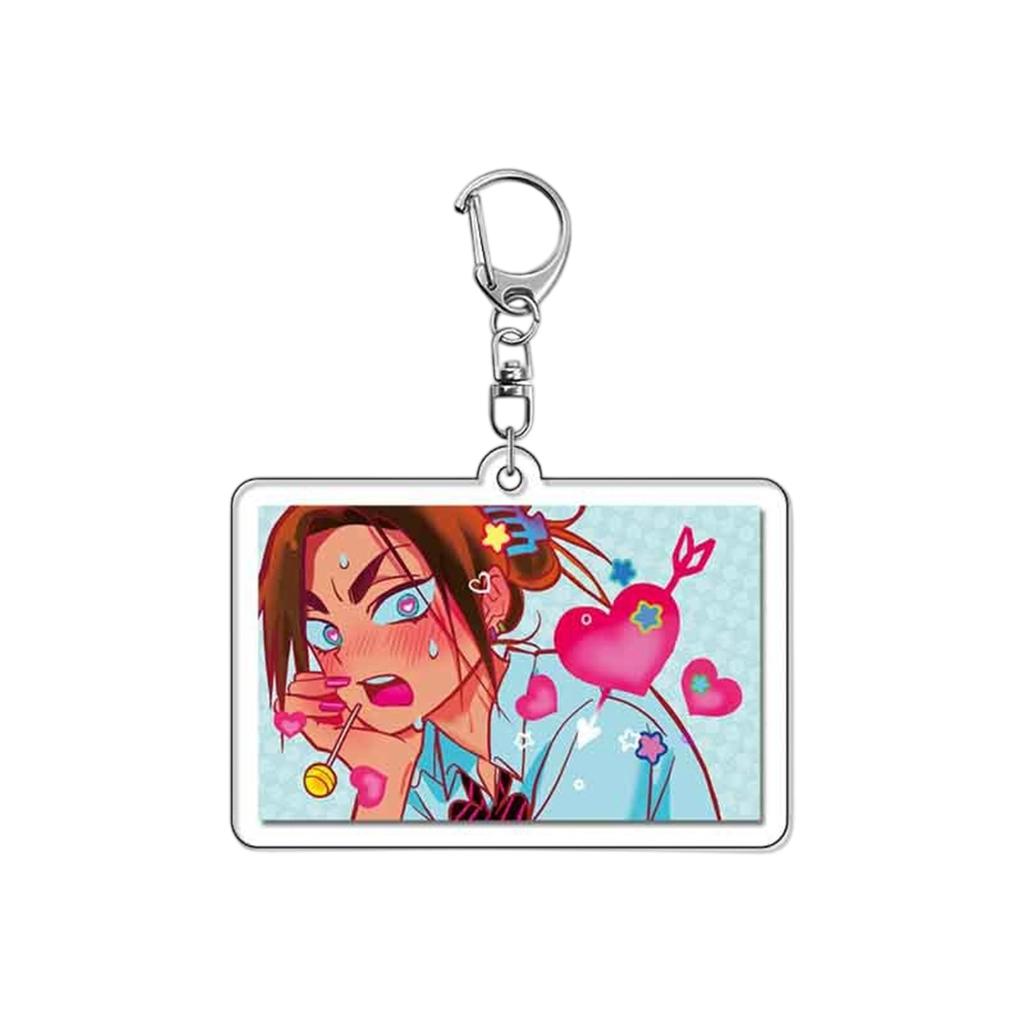 Anime Peripheral Acrylic Keychain Pendant, Cute Student Anime Backpack Pendant