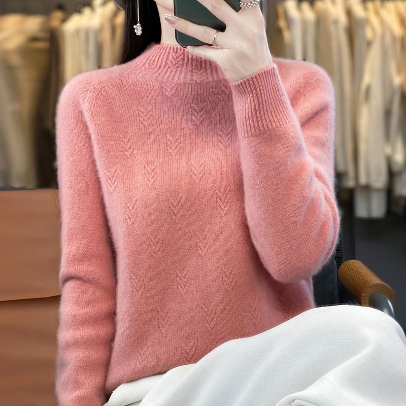 Женский кашемировый свитер Qinghe кашемир 30% кашемир 70% шерсть осенне-зимний пуловер теплый и модный