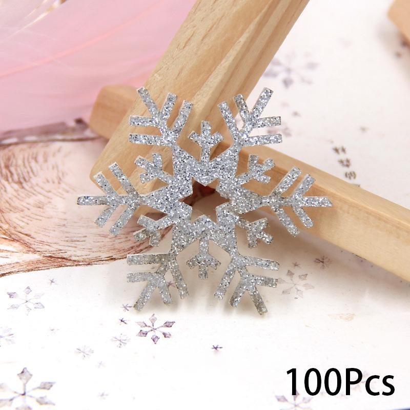 Christmas Snowflake Ornaments Blue Xmas Decoration Christmas Tree Pendent DIY Craft Home Decoration
