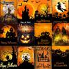 5D Diamond Painting Full Diamond Halloween Pumpkin And Witch Castle Diamond Painting Handmade Diy Diamond Mosaic Painting Home Decoration