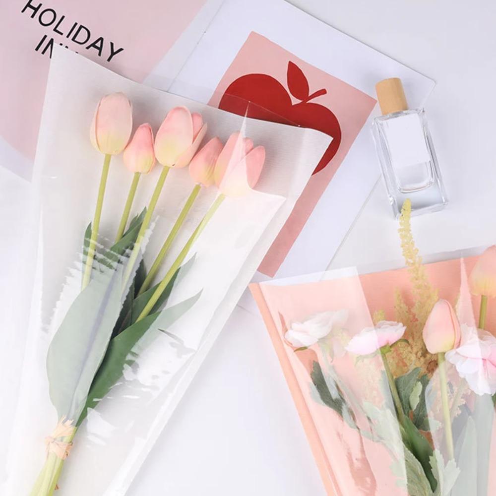 20pcs Waterproof Flower Bouquet Packaging Bags Rose Flower Bouquet Wrapping Bag  Teacher's Day