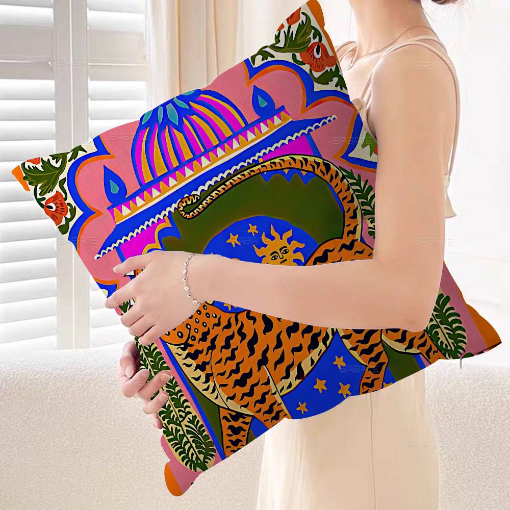 Ancient Egypt Tiger Leopard Personalized Picture Text Home Decorative Pillows Household Gifts 45x45cm