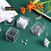 4pcs Cube Durable Strong Clear Acrylic Storage Boxes Organizer Containers