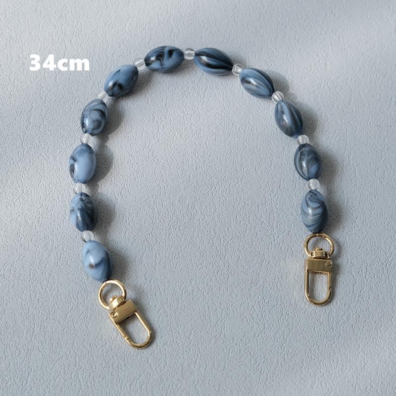 Новая модная женская сумка, аксессуар, съемная однотонная цепочка из бисера, роскошный акриловый ремешок, женская элегантная цепочка на плечо с ручкой