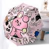 1 шт. Автоматический складной зонт BT21 Cooky для улицы - Автоматическое открытие/закрытие, Портативная 3-складная конструкция, Железный каркас с 8 ребрами, Идеальный подарок для фанатов, Путешественников, для ежедневного использования