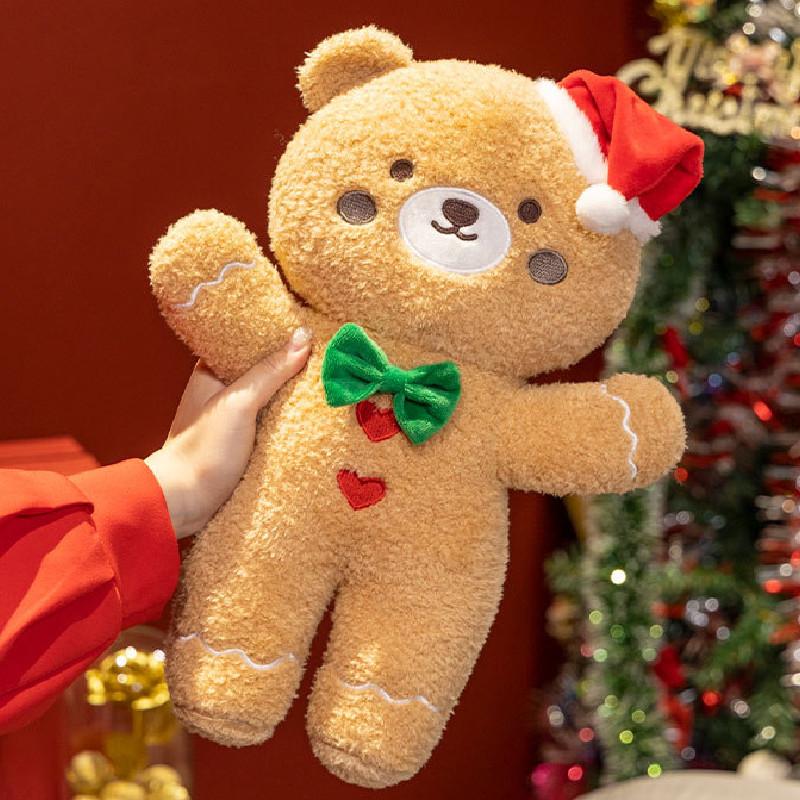 Bear Christmas Plush Toy Doll With Pp Cotton Filling For Festive Use Holiday