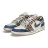 Jordan Air Jordan 1 Dust Sea Wanderer Износостойкие Низкие Скейтбордические Кроссовки Мужские Бело-Синие 553558-169(team1731-)