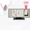 Large-screen Stylish Alarm Clock Simple Multi-function Mirror Clock LED Projection Alarm Clock Digital Clock 3618LP