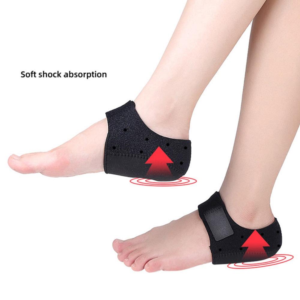 Neoprene Silicone Gel Heel Sleeve Protector Adjustable Hook and Loop Shock Absorbing Heel Cushion Achilles Tendon Support Brace