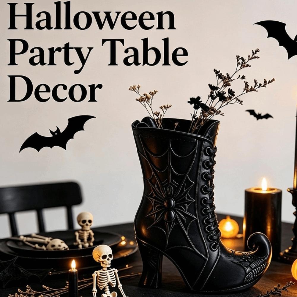 Vintage Witch Boots Mini Vase 3D Printed Halloween Witch Boots Vase Home Decor