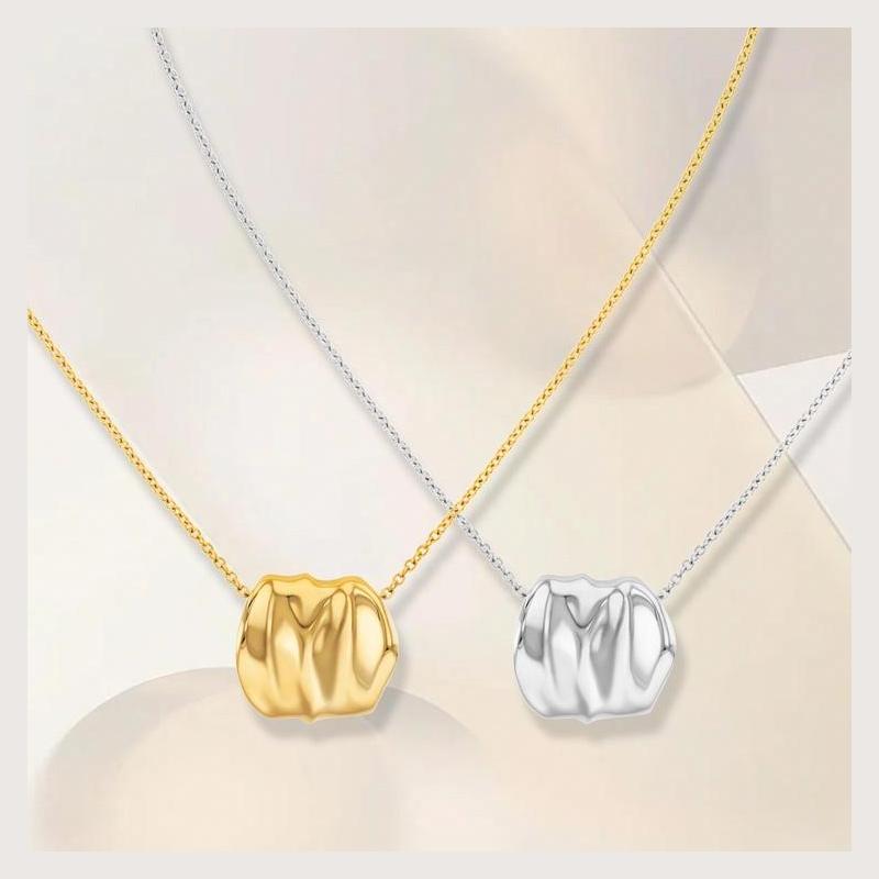 Calvin Klein TIMELESS Eternal Series Little Apple Temperament Stainless Steel Necklace Women's 12143383 35000638-Silver F
