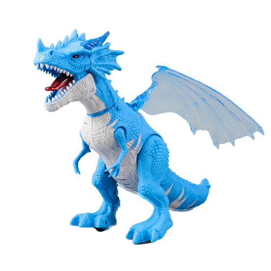 Детская электрическая летающая игрушка дракона со светящимися глазами, рев, распыление, подвижные суставы, забавная модель ходячего дракона для малышей, идеальный подарок для мальчиков