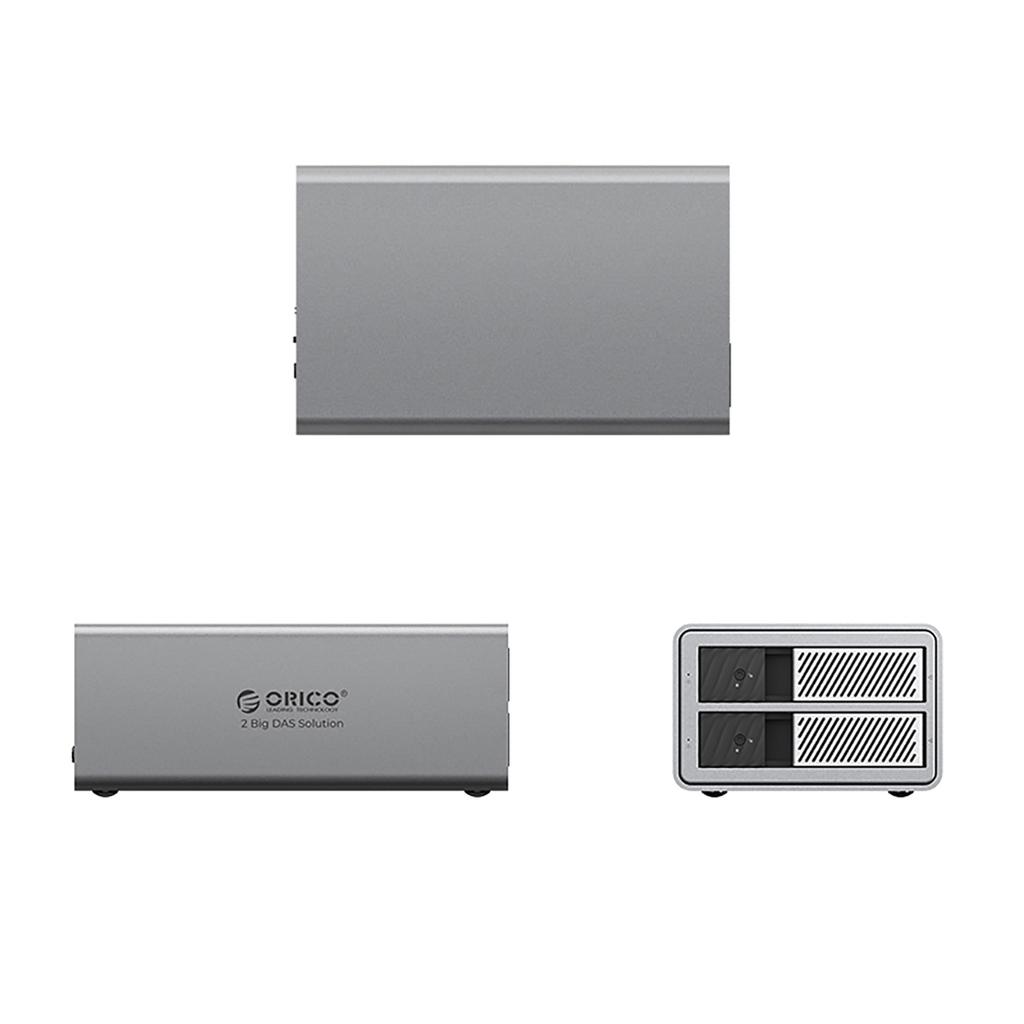 9828RU3 disk array with raid controller for 2 drives 2.5'' / 3.5'' sata HDD / SSD - gray
