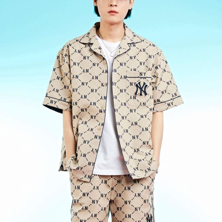 Новая футболка MLB New York Yankees Унисекс Бежевая 3AWSM0223-50BGS