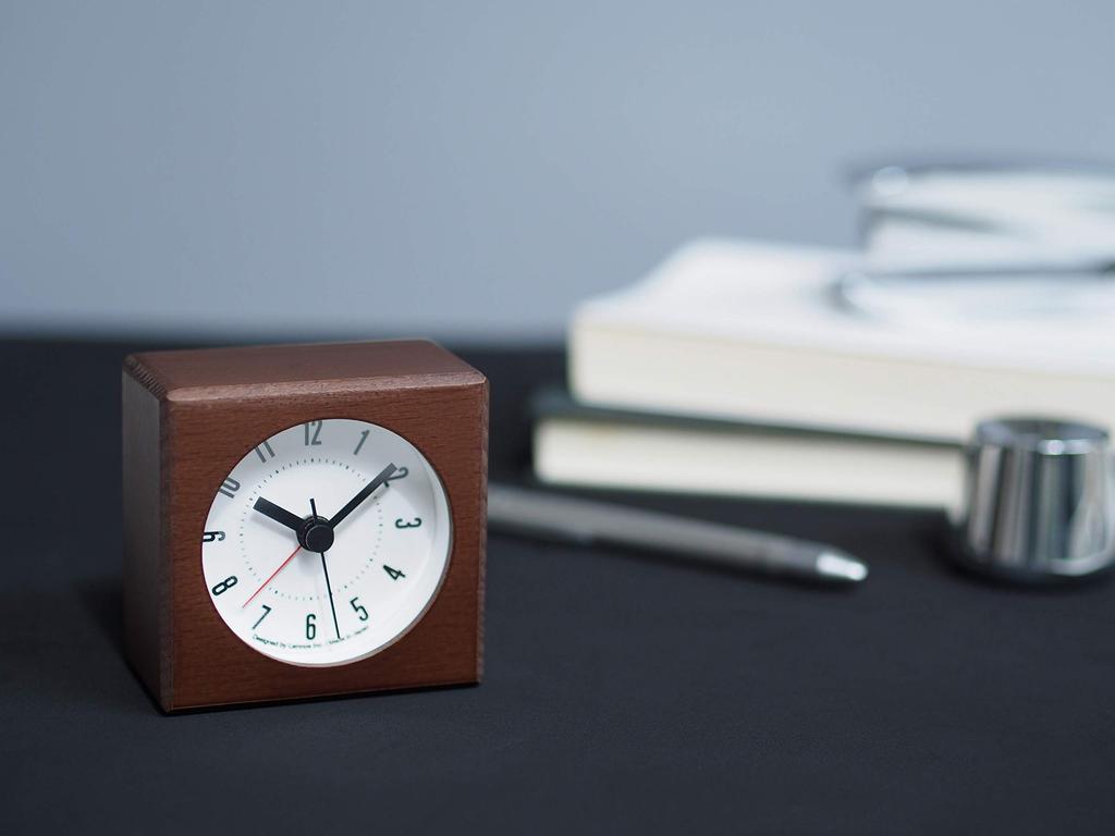 Lemnos Meteor Table Clock, Alarm Clock, Brown, JH17-05, BW Lemnos, W7 X H7 X D4.2cm
