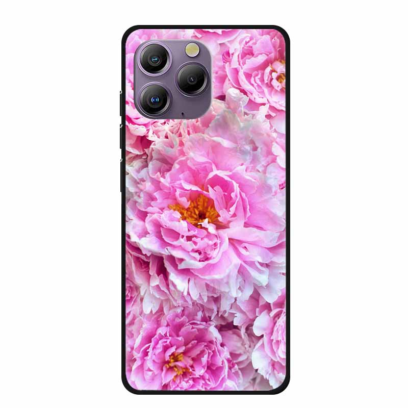 Soft Space Cover for Blackview A96 Case Flower TPU Cat Silicone Phone Cases for BlackviewA96 Cover Shockproof Lovely Shell
