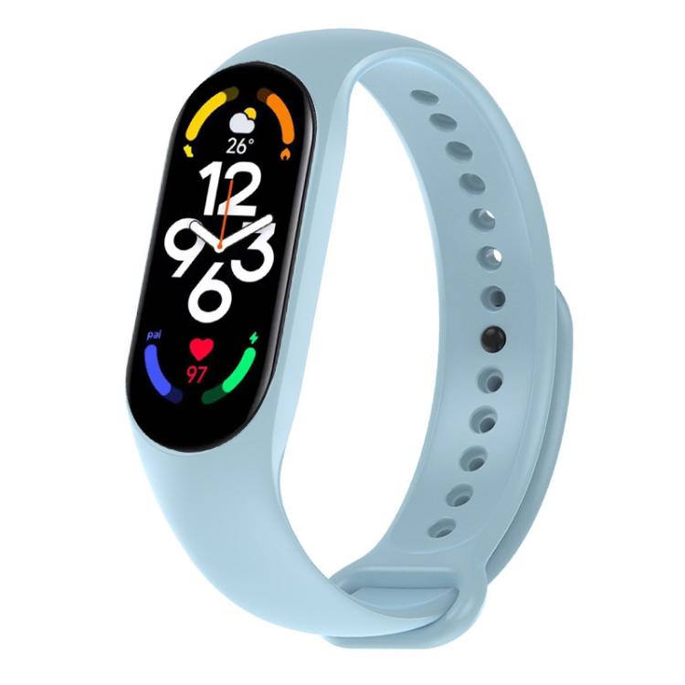 Solid Color Integrated‑Cover Silicone Watch Band for Xiaomi Smart Band 10 9 8, Replacement Strap, Strap Only
