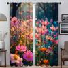 Занавеска для окна Wildflower для комнаты, 2 панели, противомоскитные шторы, разделительные шторы для домашнего интерьера, украшения на Хэллоуин