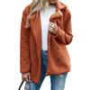 Женское модное зимнее пальто с длинными рукавами и пуговицами из искусственной овчины, лохматая куртка большого размера