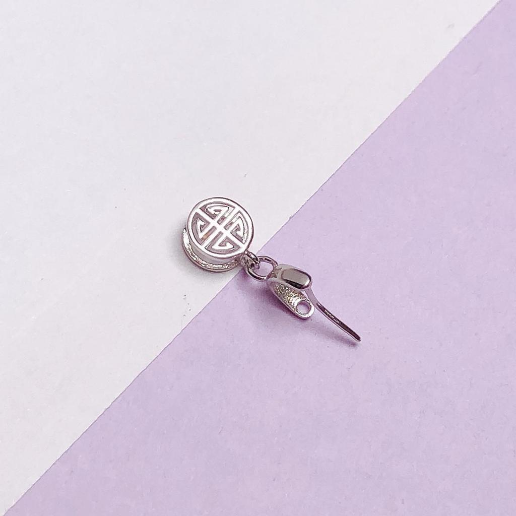 Подвеска из стерлингового серебра 925 пробы с кристаллами и нефритом, застежка и клипса с пуговицами - Бесплатная доставка