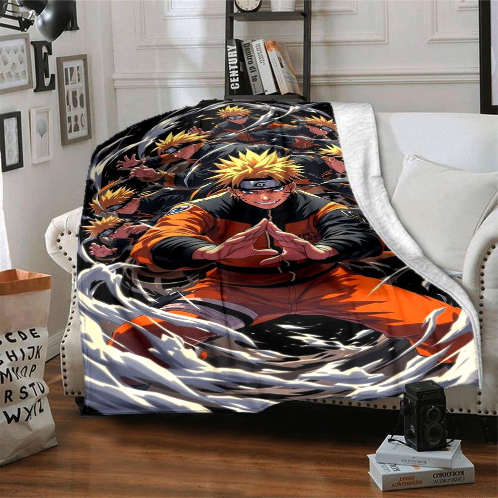 Naruto Blanket Soft Warm Cozy Suitable for Picnics Chair Bed Four Seasons Universal Modern Gift for Travel Home Birthdays