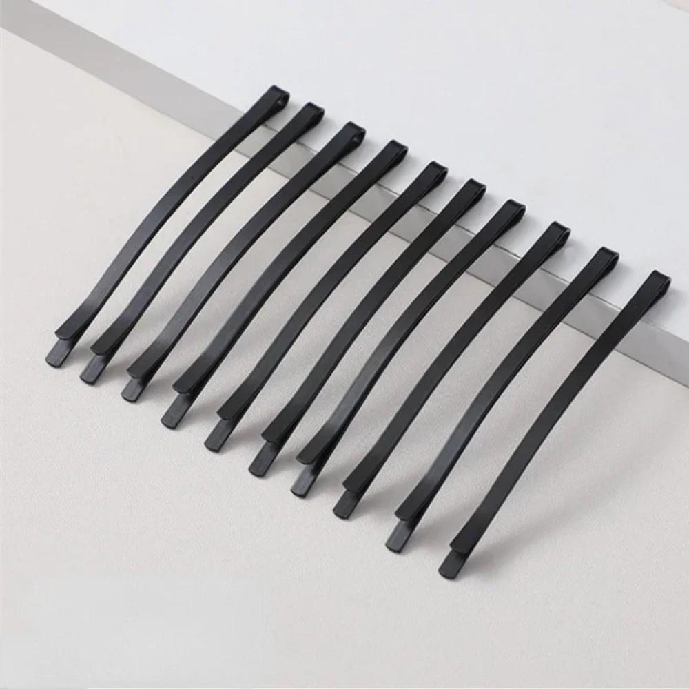 6/12Pcs 6.5/8.5CM Black Hair Clips Arc-shaped Barrette New Hairpins Headdress