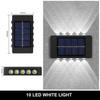 Solar Wall Lamp Outdoor Garden Lamp Waterproof Up and Down Luminous Lighting