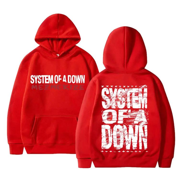 Men's and women'salternativemetalmusicautumnandwintermenhoodieadowncamouflageprintedsweatshirtfromthe90sretro rock band system