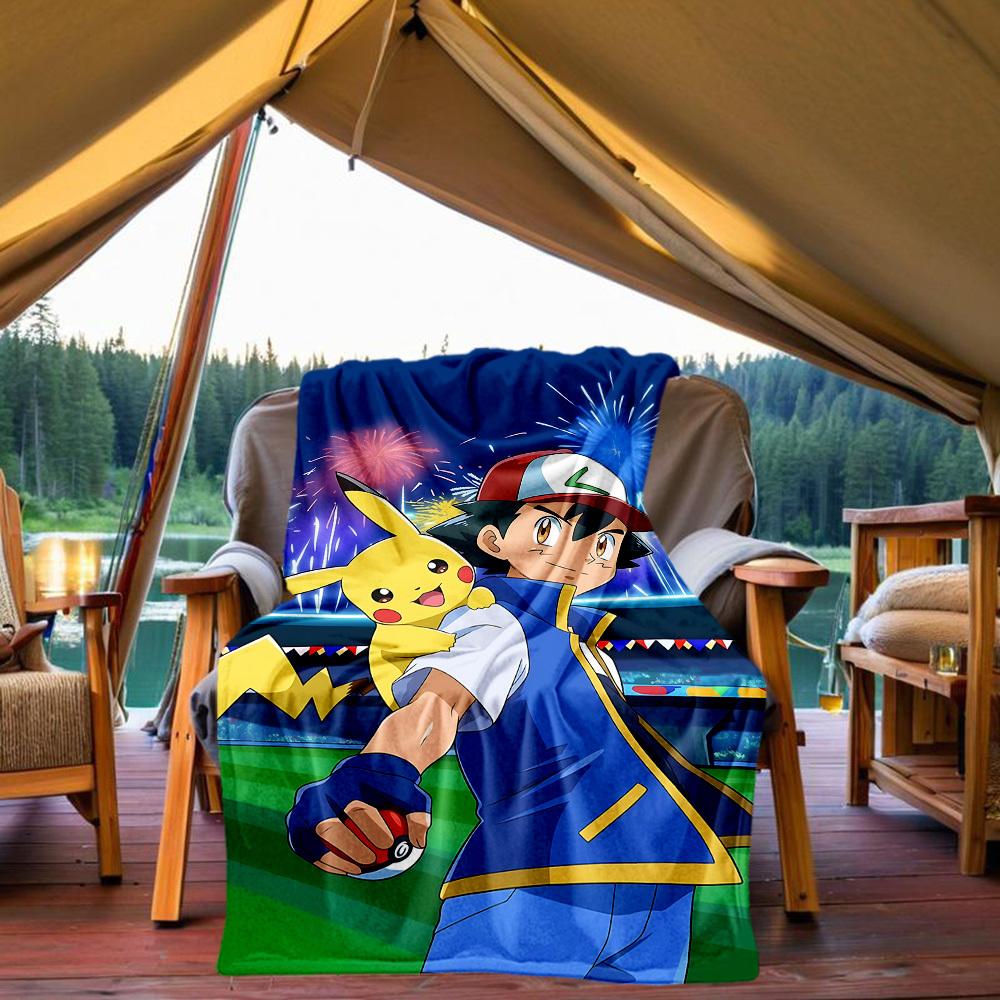 1PC 90s nostalgia, pop culture icons Outdoor Blanket Lightweight Flannel, Soft & Warm, All-Season Use for Sofa, Outdoor, Camping, Living Room09