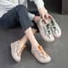GKTINOO Mixed Colors Casual Sneakers Women Thick Bottom Genuine Leather Mesh Breathable Lace-Up Summer Chunky Platform Shoes