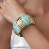 Smudging Irregular Wide Bracelet Bohemian Retro Hand Ring Exaggerated Acrylic Bangle  Decoration