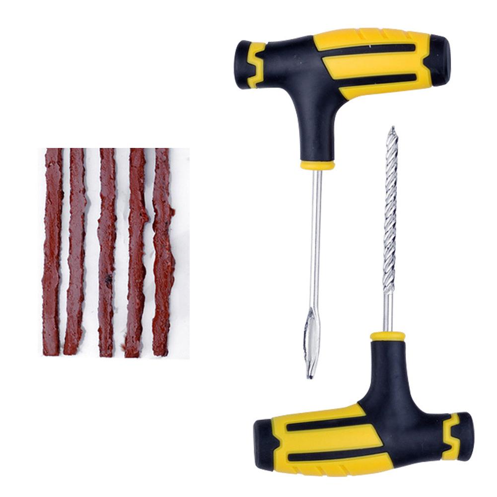 Комплект для ремонта автомобильных шин, набор инструментов для прокола бескамерной шины, набор инструментов для установки шипов на мотоцикл, вакуумный гвоздь с магнитным фонариком, датчик-датчик