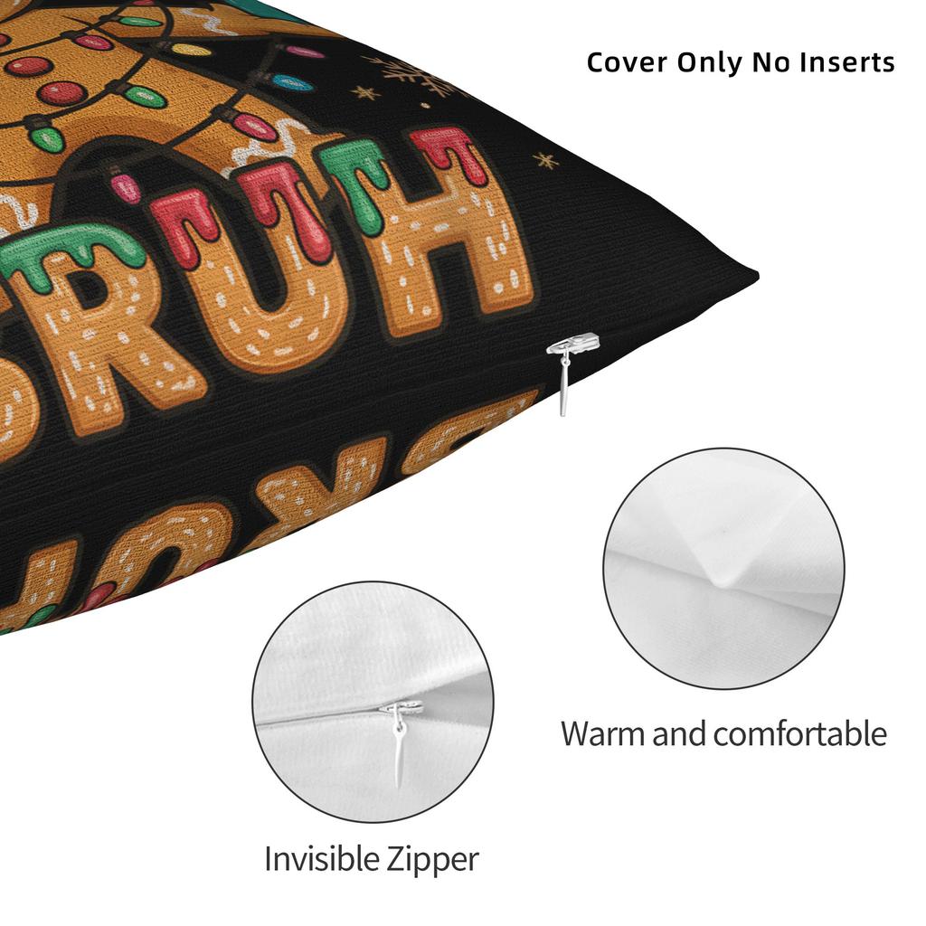 Bruh 67 Christmas Six Seven Pillow Cover  Retro Trendy Pillow Case For Office Car Home Decor Print Pillowcases Birthday Gift