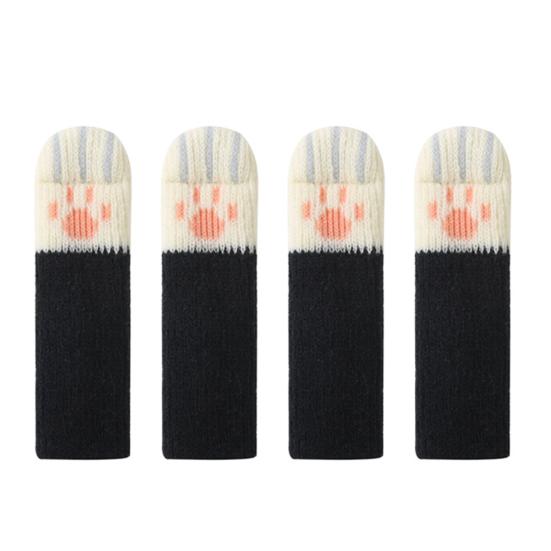 4 Pcs Chair Leg Covers Noise-Reducing Chair Furniture Socks Non Slip Cat Paw Chair Leg