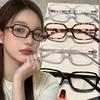 Y2K Leopard Small Frame Glasses Women Retro Fashion Simple Vintage Female Girls Eyeglasses Decorative Anti-Blue Light Eyeglasses