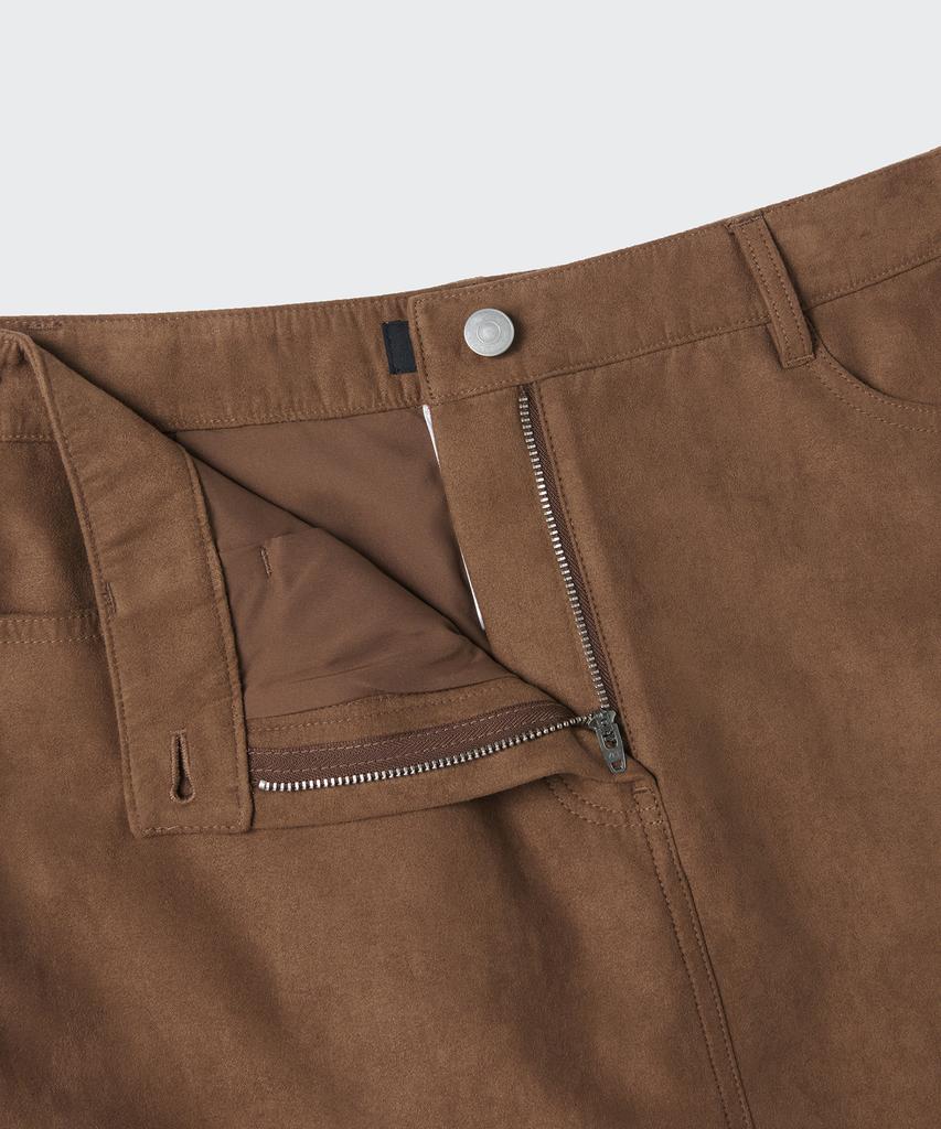 Musinsa Standard Woman Women'S Synthetic Suede Mini Skirt [Light Brown]
