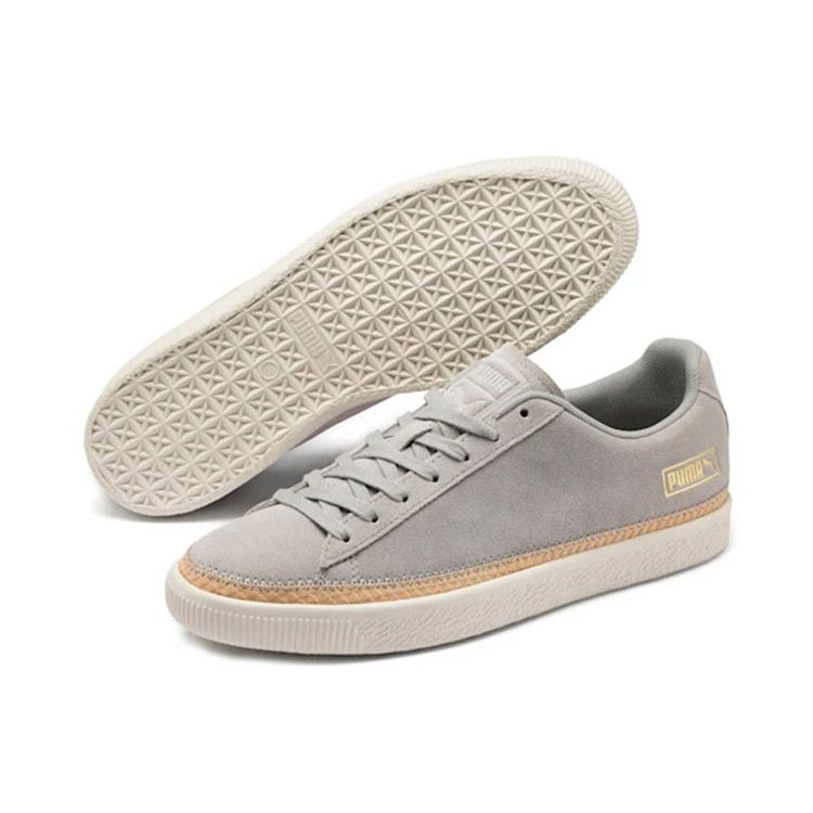 Puma Кеды Suede Series Trim Dlx с низким верхом Унисекс Кеды Серый 371749-02