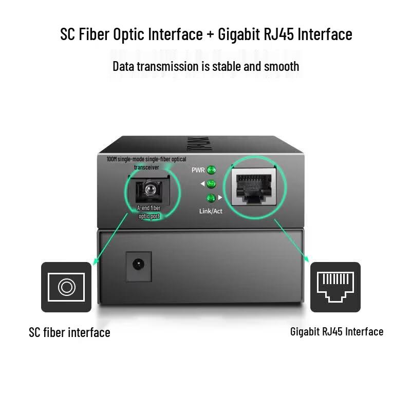 TP-LINK 100Mbps Single-Fiber 20km Fiber Optic Media Converter Set