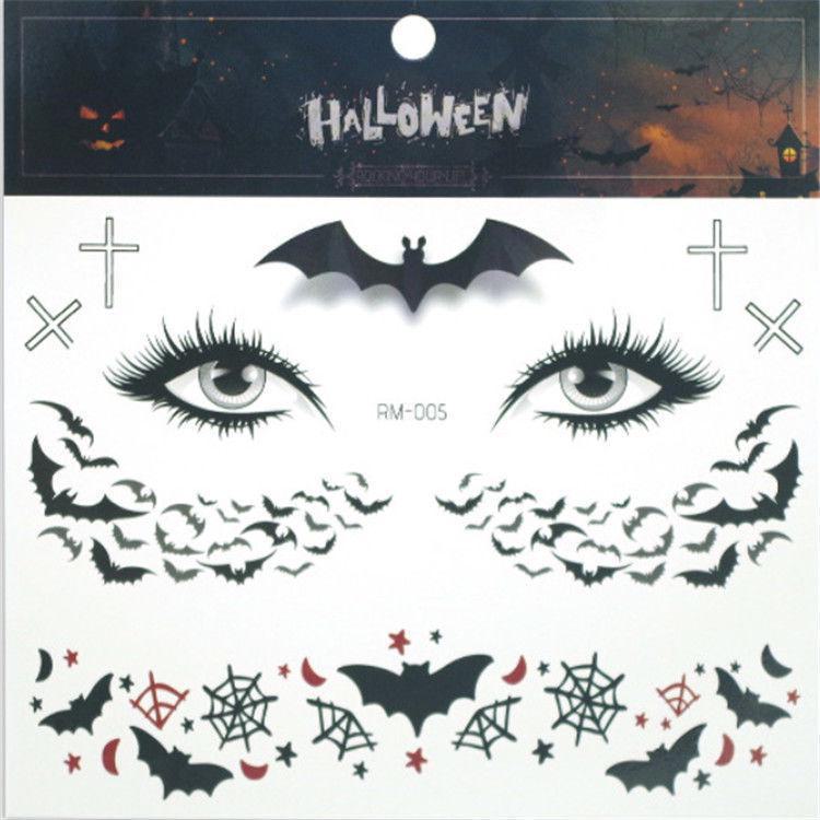 Детские наклейки-татуировки с героями мультфильмов на Хэллоуин — милые тыквы, привидения, черепа, водонепроницаемые и прочные