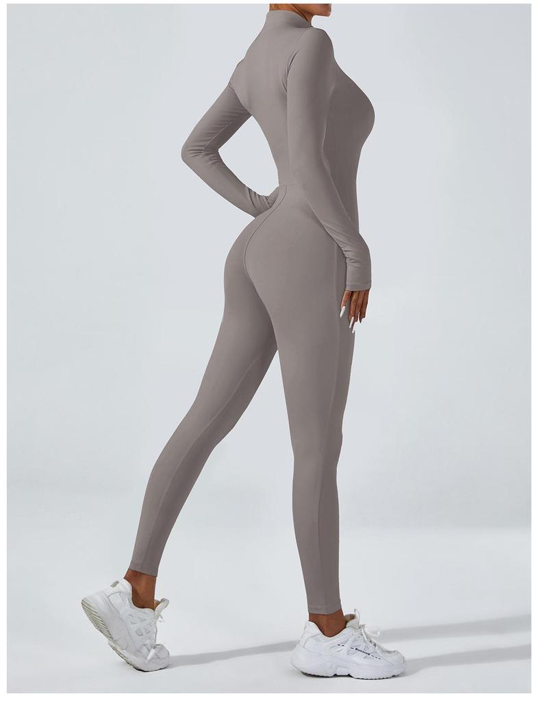 Женский комбинезон для йоги высокой интенсивности с длинными рукавами для бега