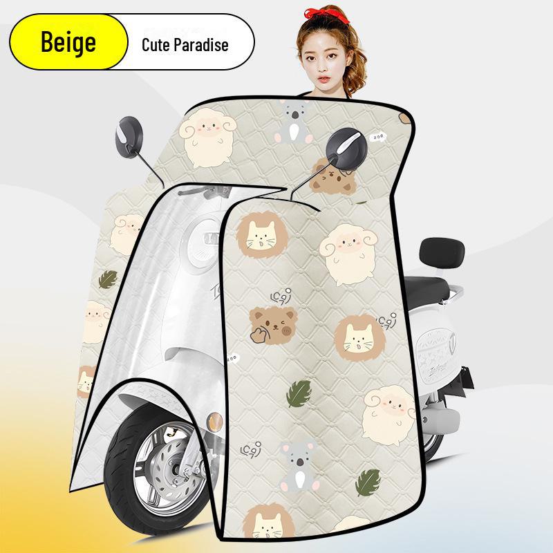 Всесезонный солнцезащитный козырек на лобовое стекло электромобиля и мотоцикла: Водонепроницаемый и ветрозащитный