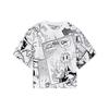Футболка Li Ning X Disney Mickey Series SS22 с рисунком из мультфильма и принтом по всей поверхности, свободная, с коротким рукавом, женские топы, цвет черный, белый, AHSS272-3