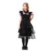 Adams Family Prom Dress Halloween Wednesday Black Dress