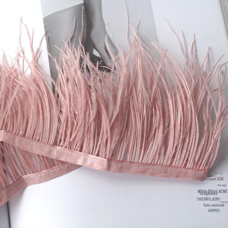 Отделка из страусиных перьев 10-13 см для украшения платья и танцевальной юбки - Аксессуары для одежды