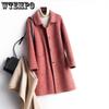 Large Size Woman's Clothing Long Sleeve Warm Windbreaker Large Size Woolen Coat Autumn and Winter