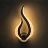 LED Light Modern Wall Lamp Acrylic Flame Shape Indoor Bathroom Bedroom Living Room Hallway Art Decoration