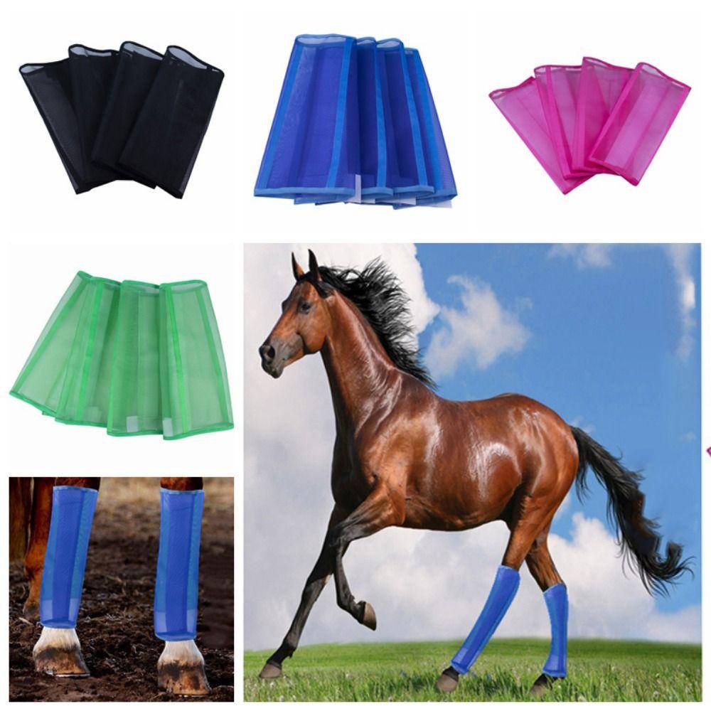 4pcs/set Breathable Horse Protective Gear Colorful Horse Leg Guards Horse Boots  Protective Gear