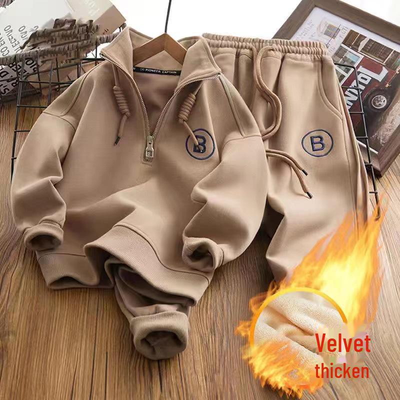 Стильный спортивный костюм-толстовка для мальчиков 2023 года – осенне-весенняя коллекция для детей