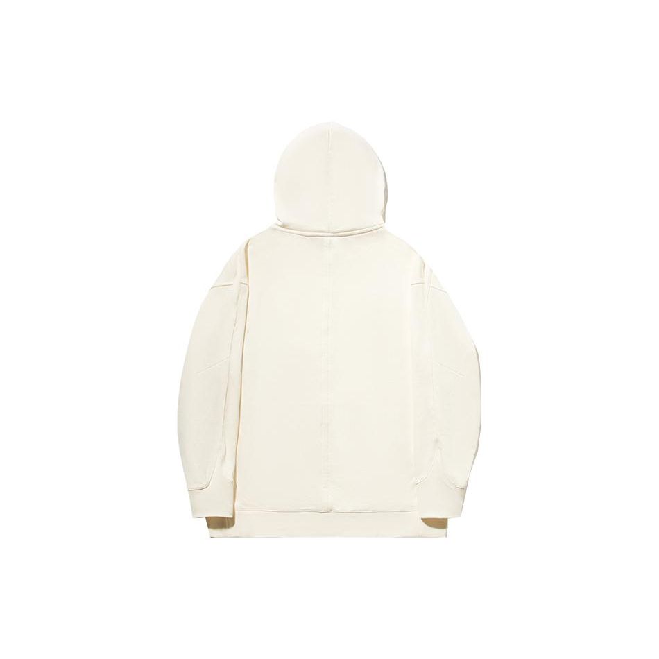 Li Ning X Jackie Chan Collaboration Loose Fit Printed Hoodie Unisex Hoodies Paper-White AWDT669-2