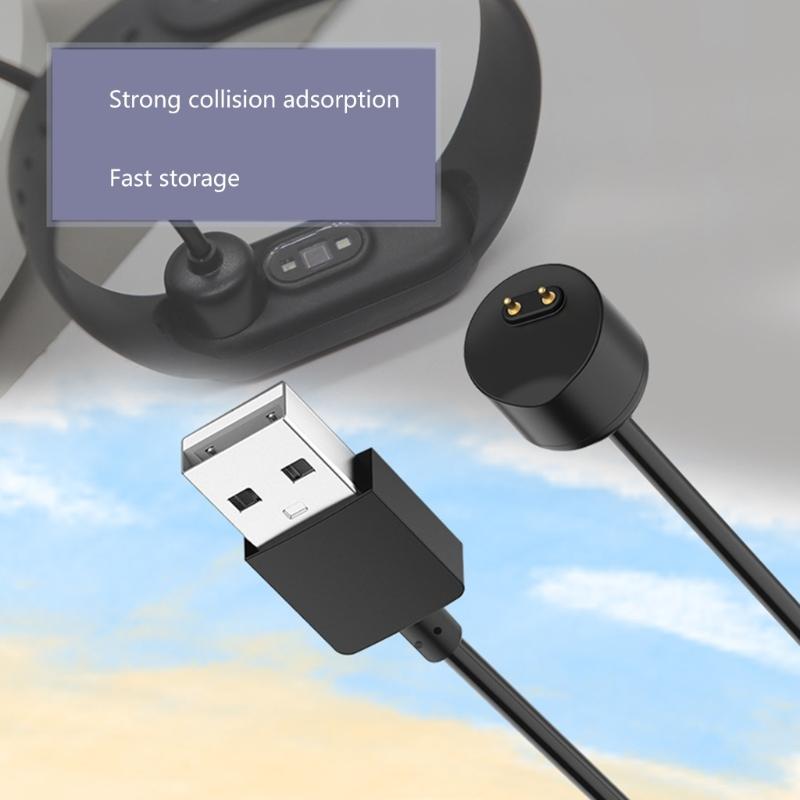 Зарядный кабель USB 55 см для MiBand 5 6 7 Магнитный зарядный адаптер Проводной шнур Для браслета Miband 6 7 Зарядка